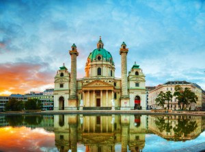 Karlskirche, Vienna at sunrise