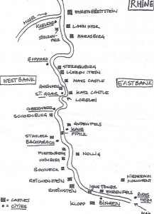 Map of Castles of the Middle Rhine Gorge