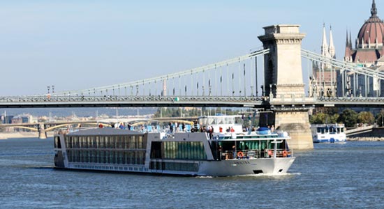 luxury river cruise ship AmaLyra in Budapest