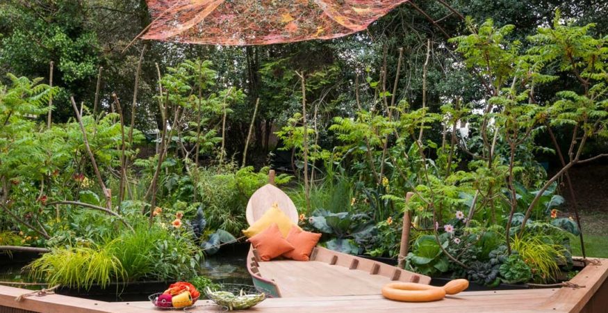 Garden at RHS Chelsea Flower Show based on Mekong river cruises