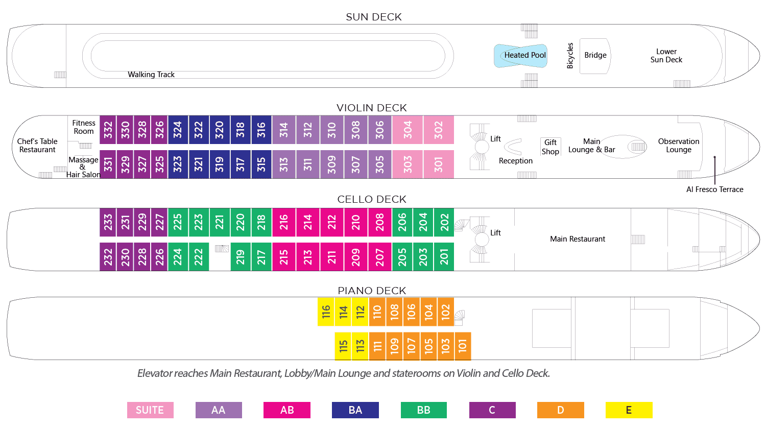 AmaWaterways AmaSerena Deck Plan 2019