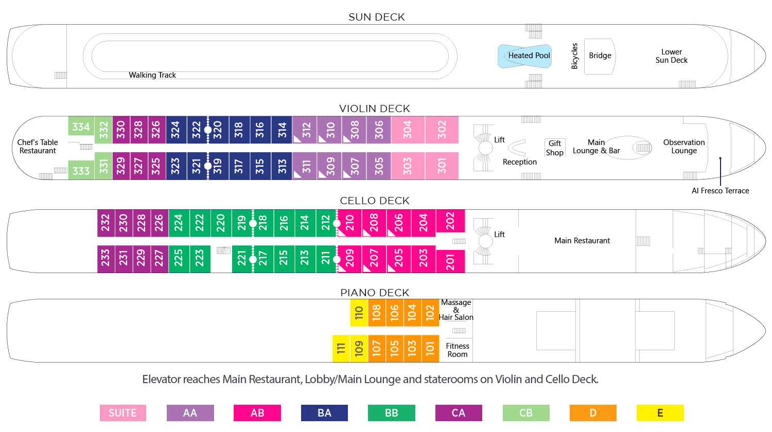 AmaWaterways AmaStella Deck Plan