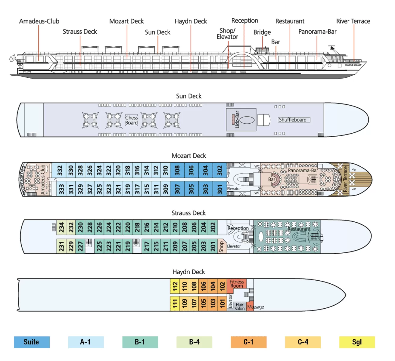 Amadeus Brilliant Deck Plan