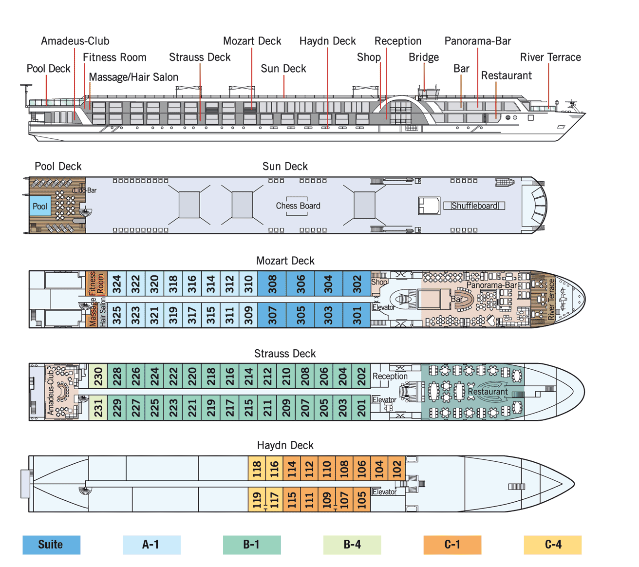 Amadeus Provence Deck Plan