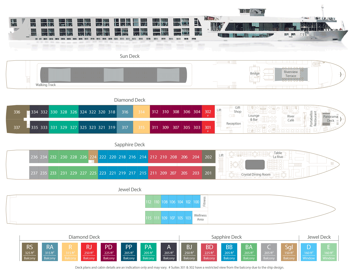 Scenic Jade Deck Plan