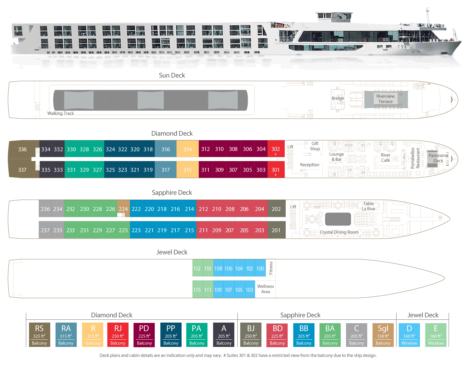 Scenic Jade Deck Plan