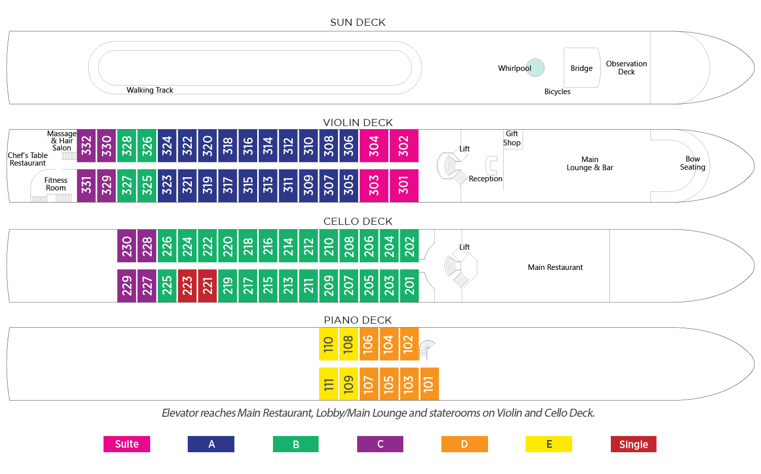 AmaWaterways AmaCello Deck Plan