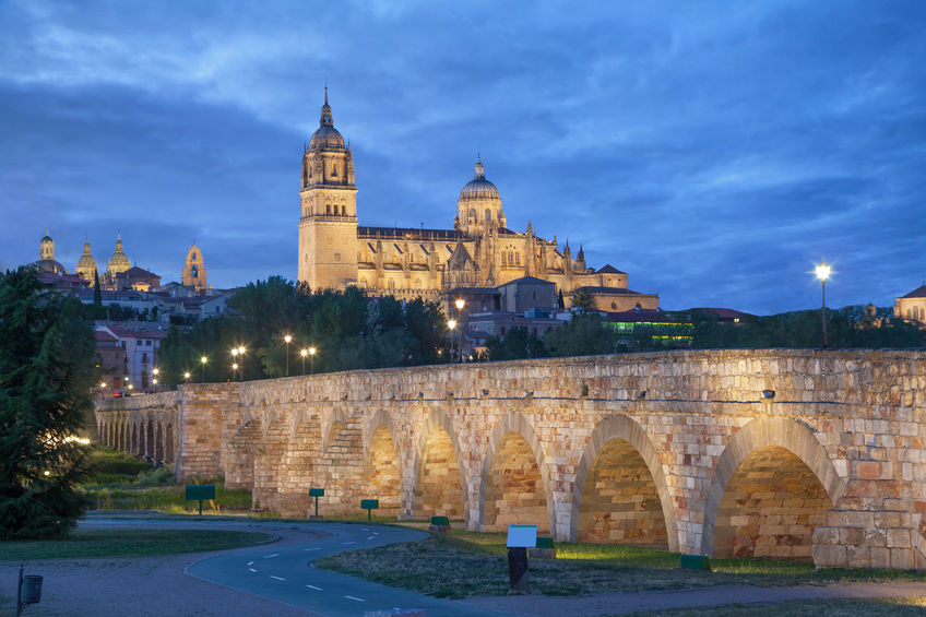 City of Salamanca at night time