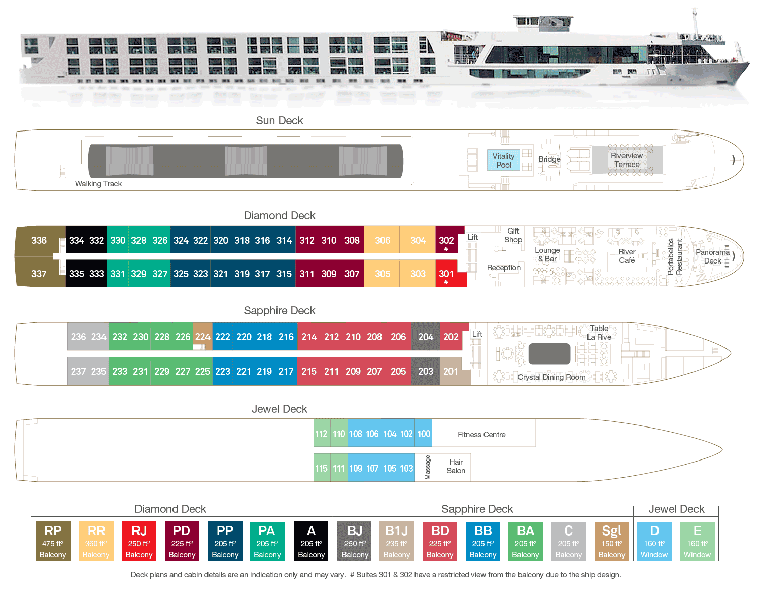 Scenic Amber Deck Plan