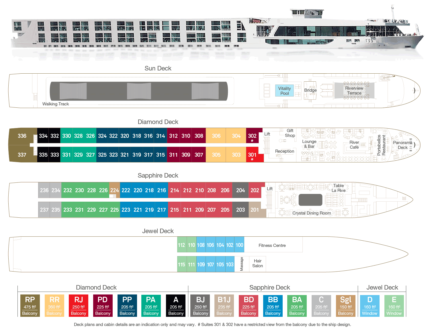 Scenic Amber Deck Plan