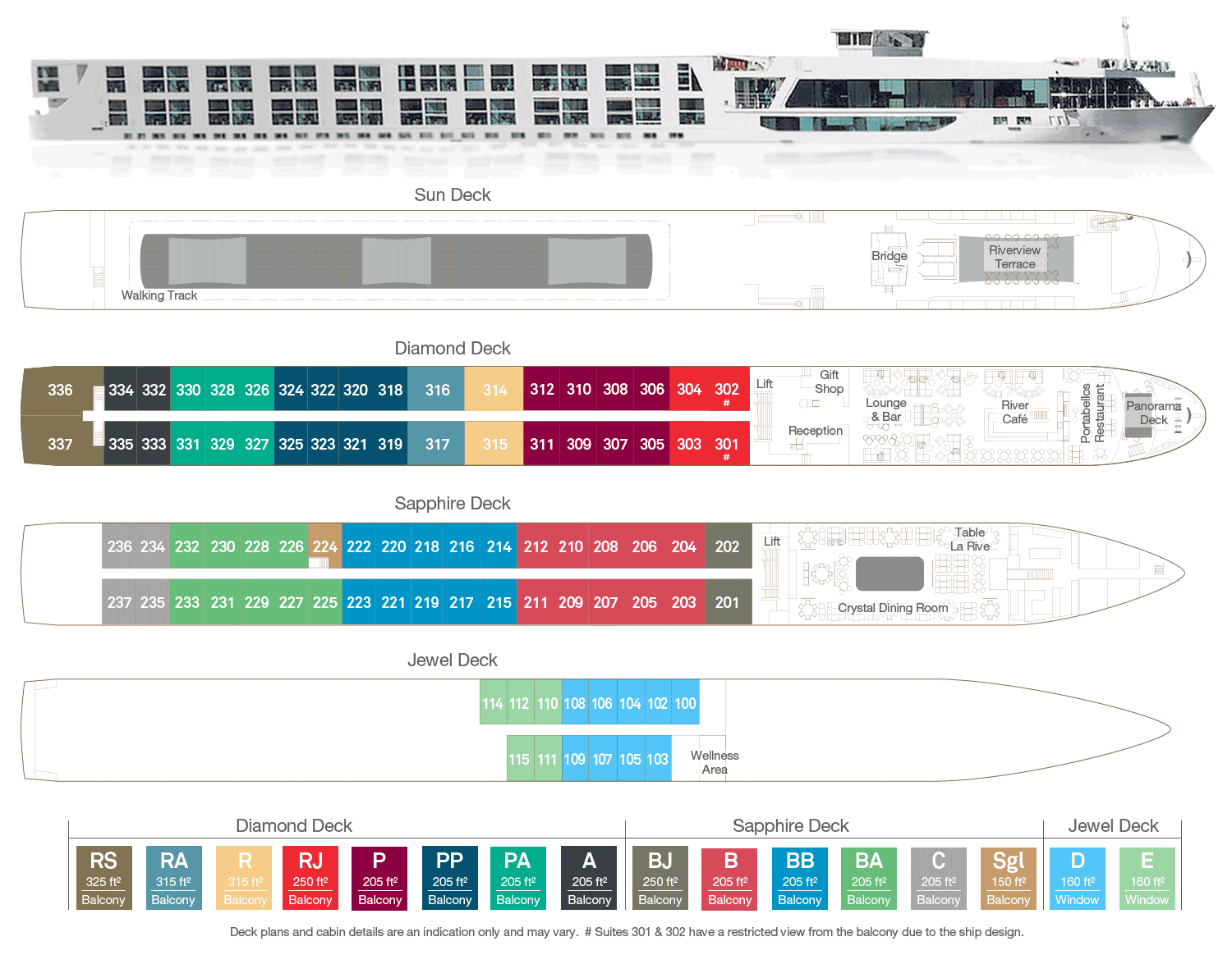 Scenic Pearl Deck Plan