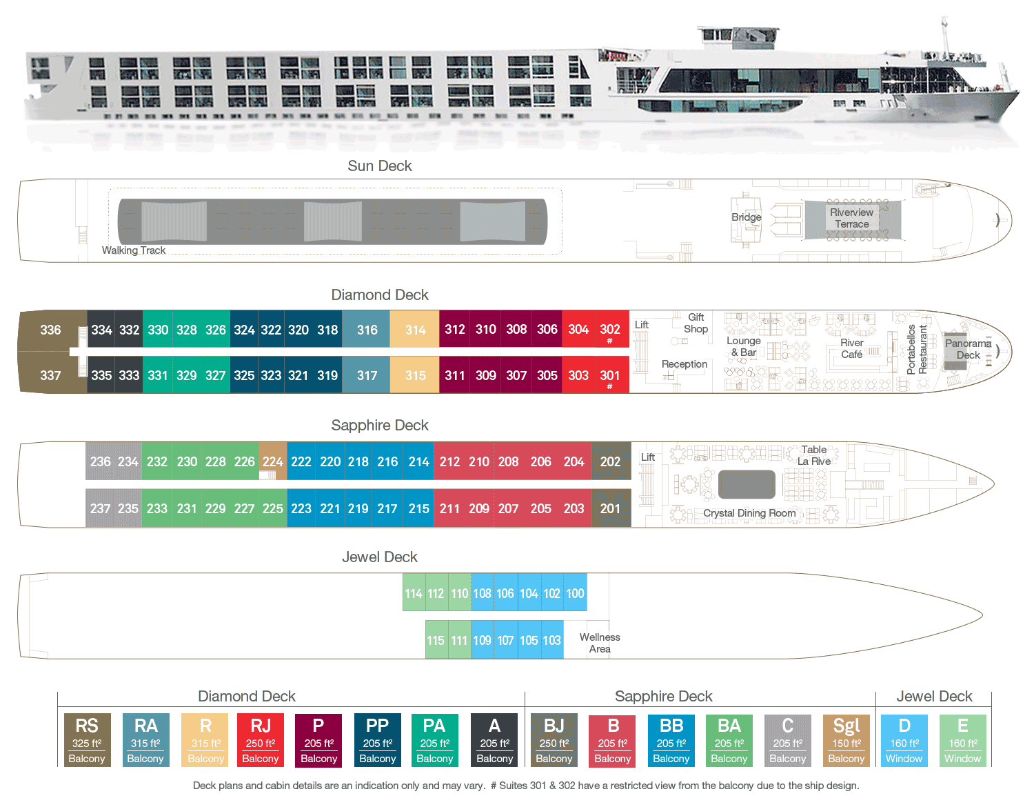 Scenic Pearl Deck Plan