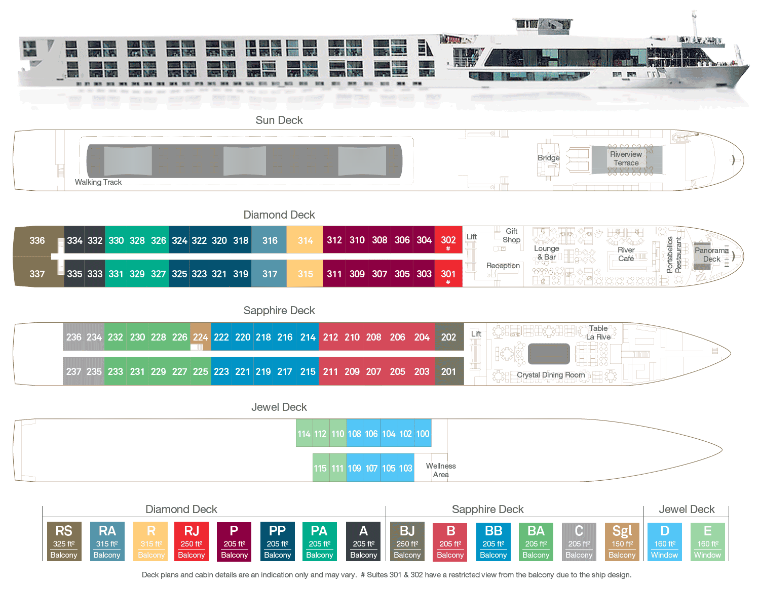 Scenic Ruby Deck Plan