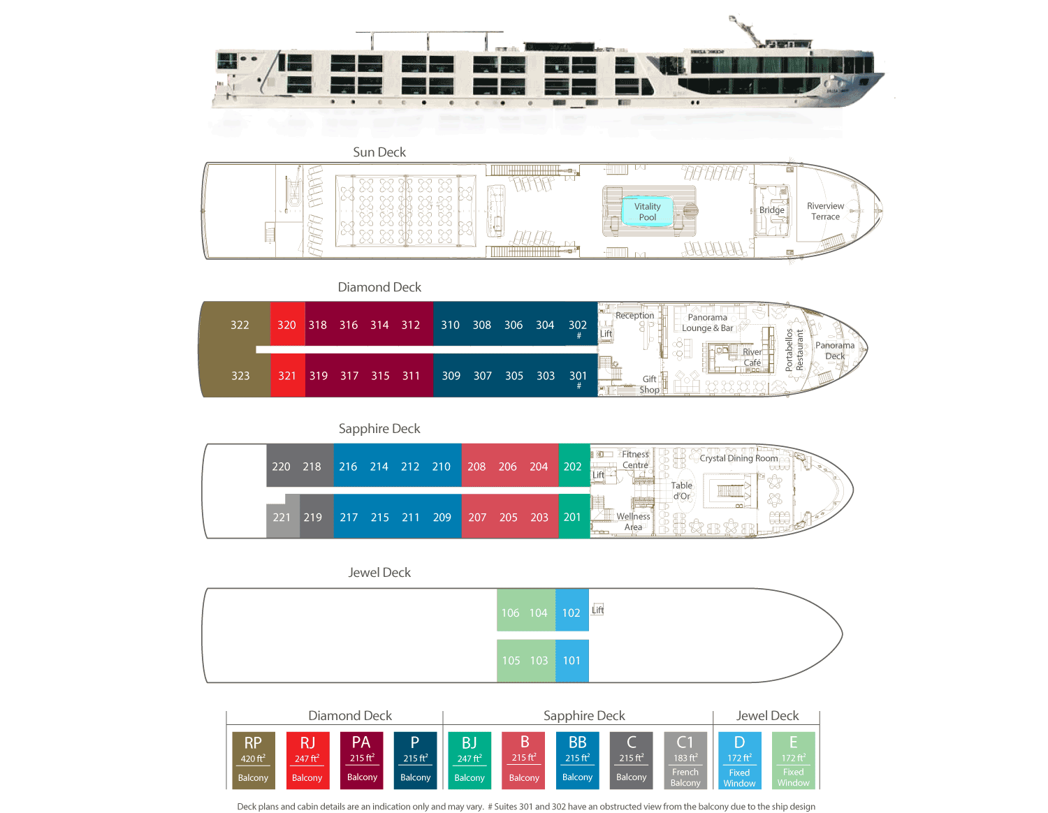 Scenic Azure deck plan