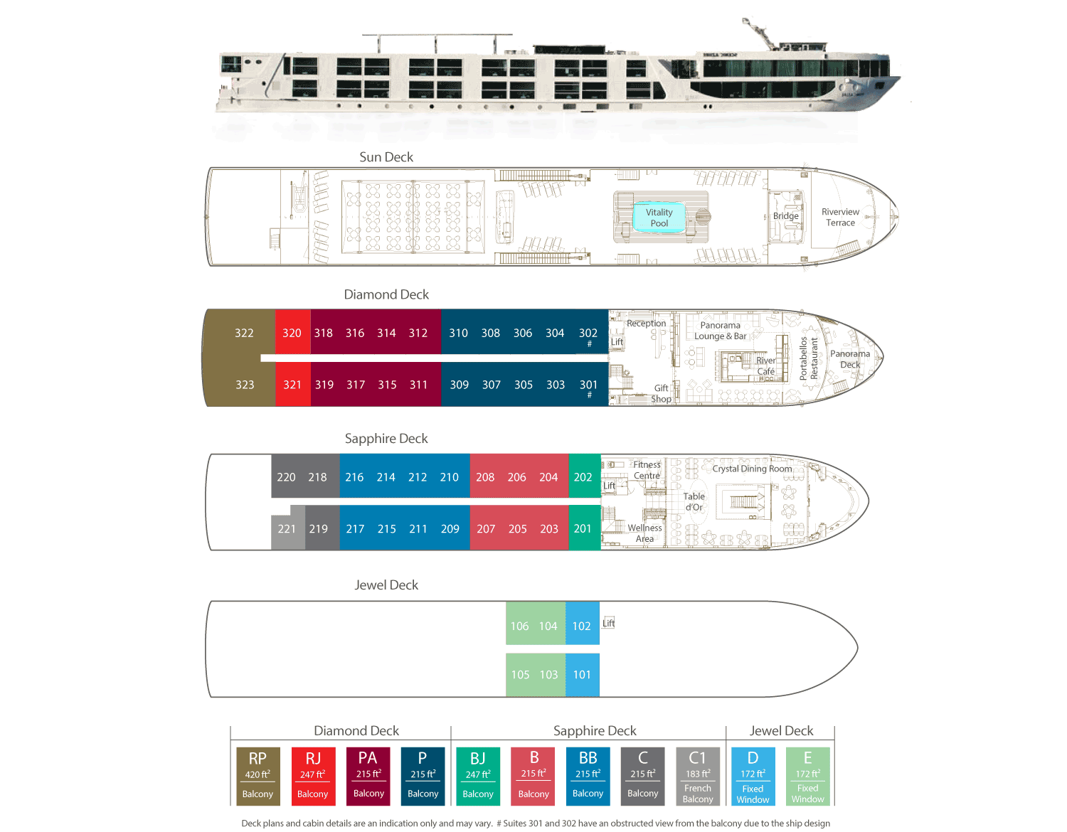 Scenic Azure deck plan