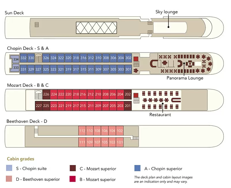 MS Serenade 1 - Deck Plan