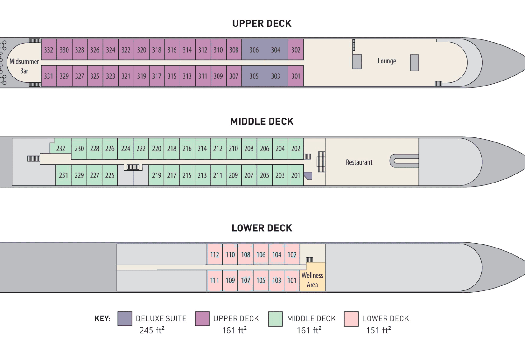 MS William Shakespeare - Deck Plan