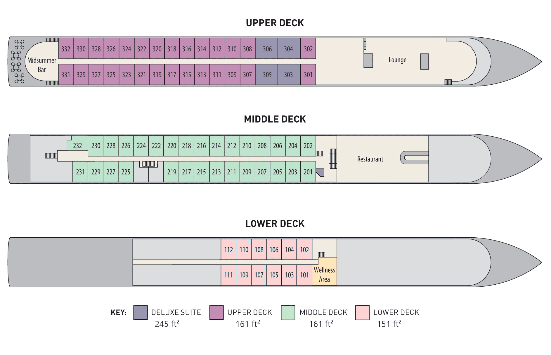 MS William Shakespeare - Deck Plan