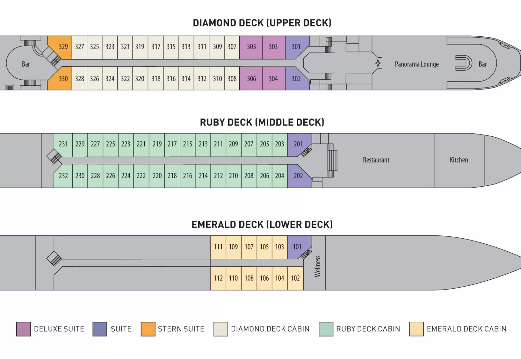 Riviera Travel - Lord Byron Deck Plan