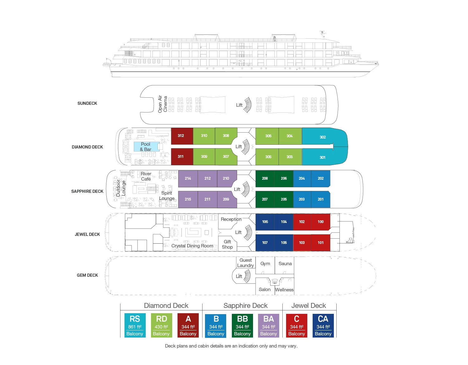 Scenic Spirit - Deck Plan