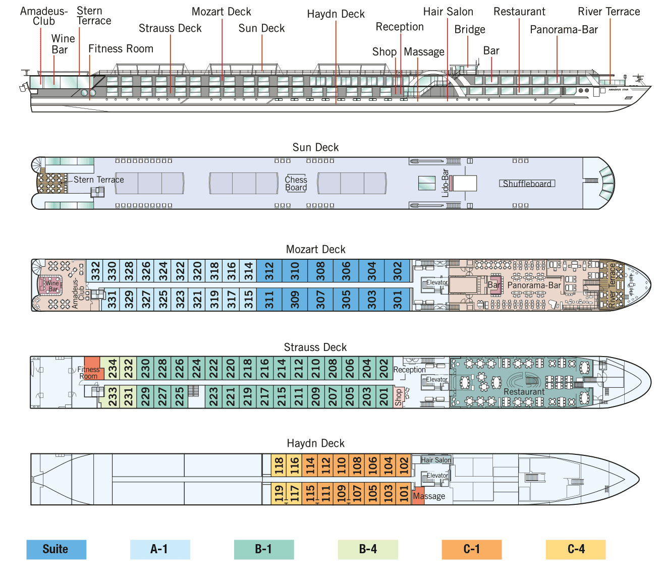 Amadeus Star - Deck Plan
