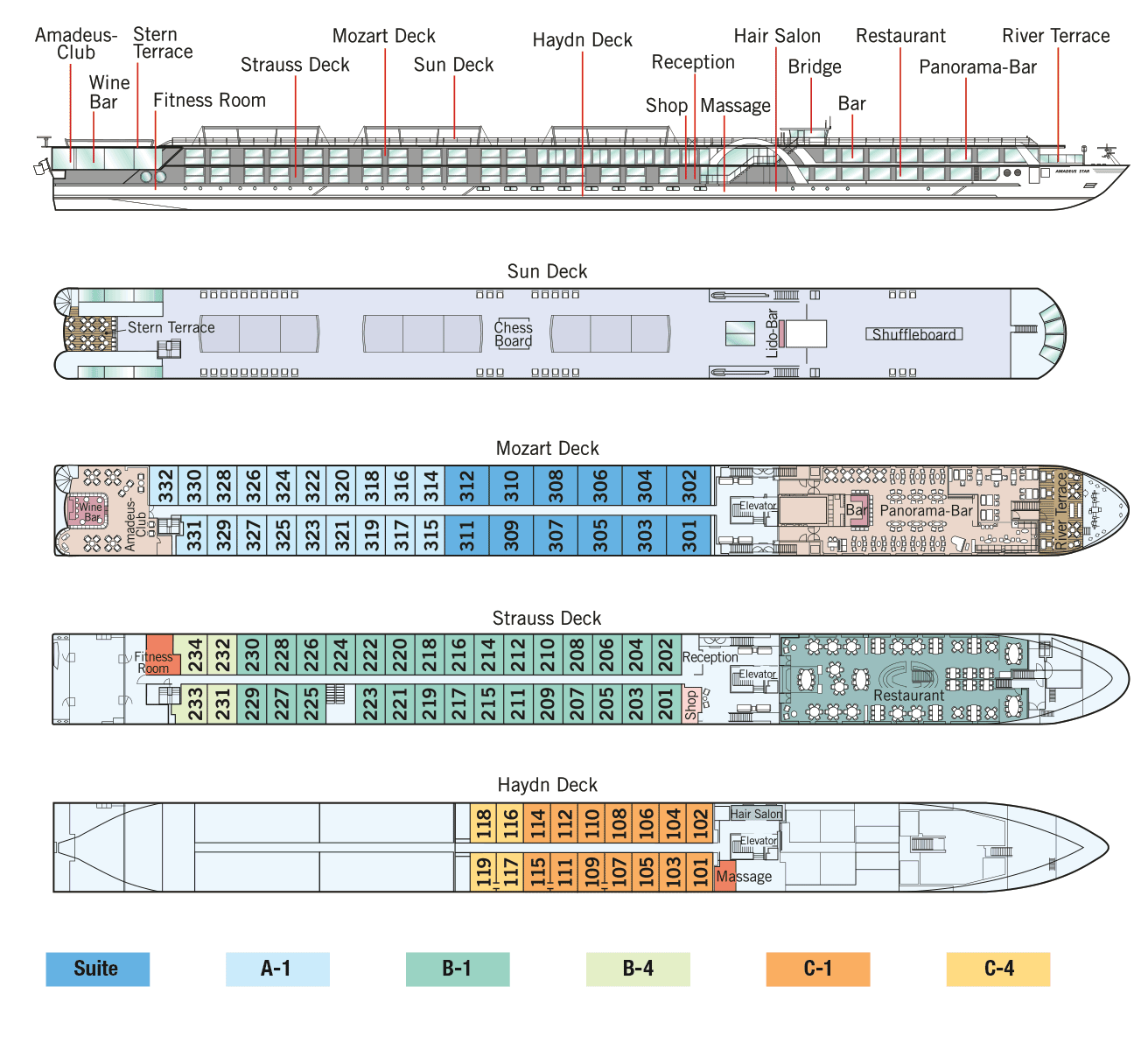 Amadeus Star - Deck Plan