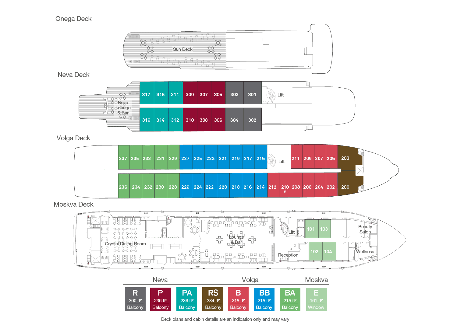 Scenic Tsar - Deck Plan