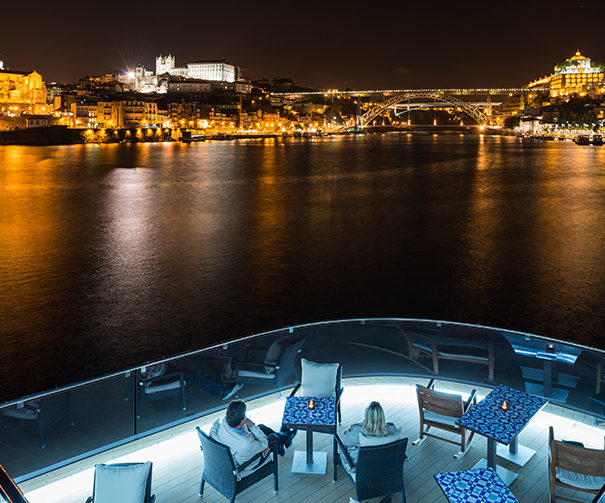 Viking Douro (Torgil) night view in Porto