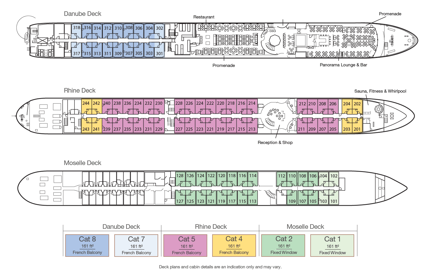 MS Bellejour - Deckplan