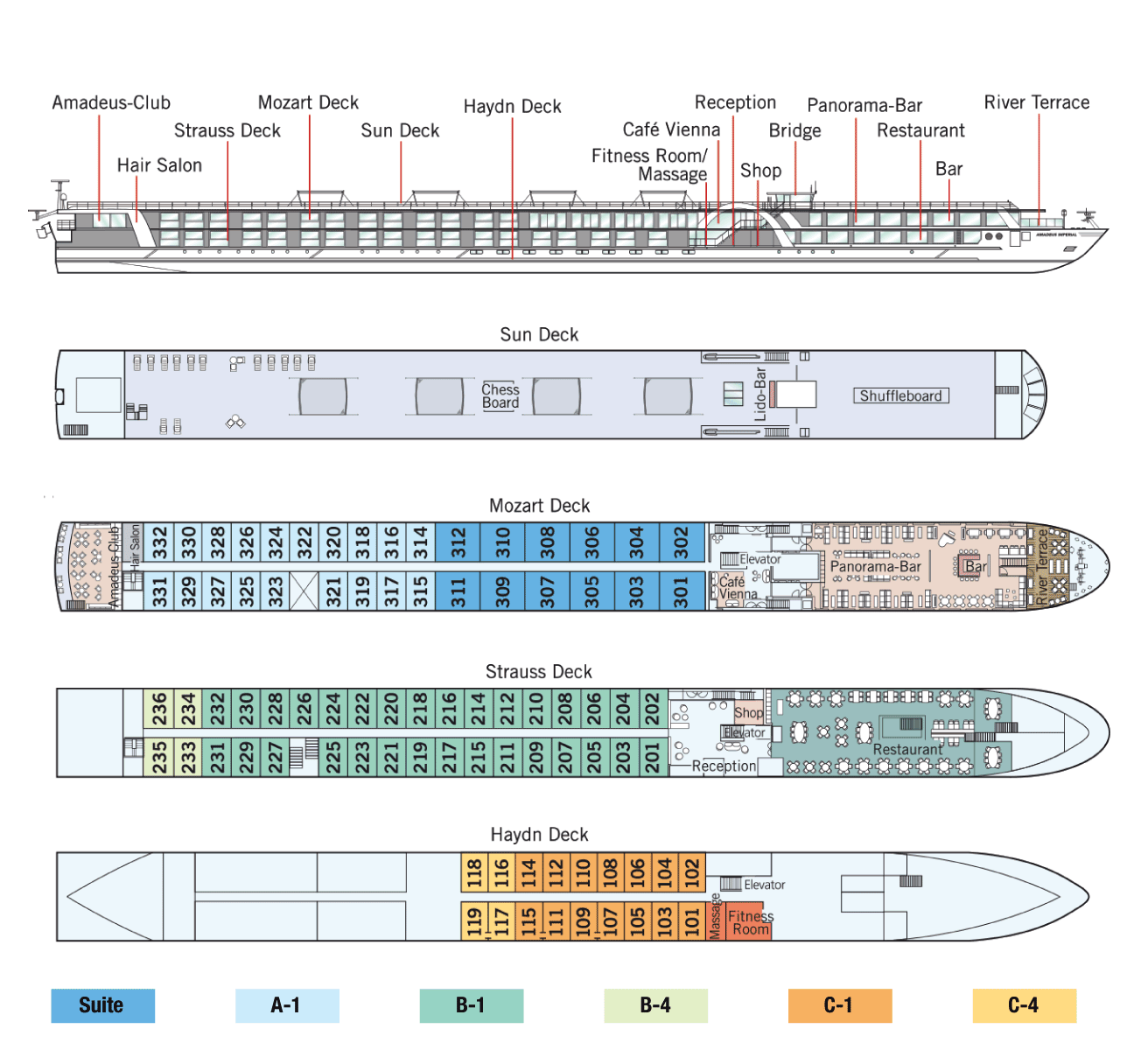 Amadeus Imperial - Deck Plan