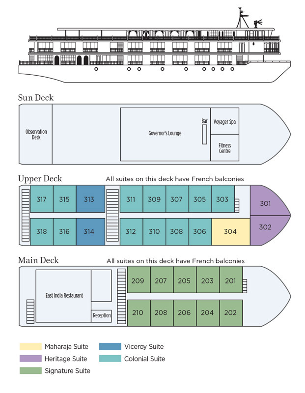 Ganges Voyager II - Deck Plan