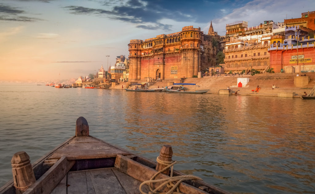 Varanasi Ganges river ghat, India