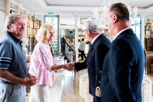 Uniworld staff welcoming guests