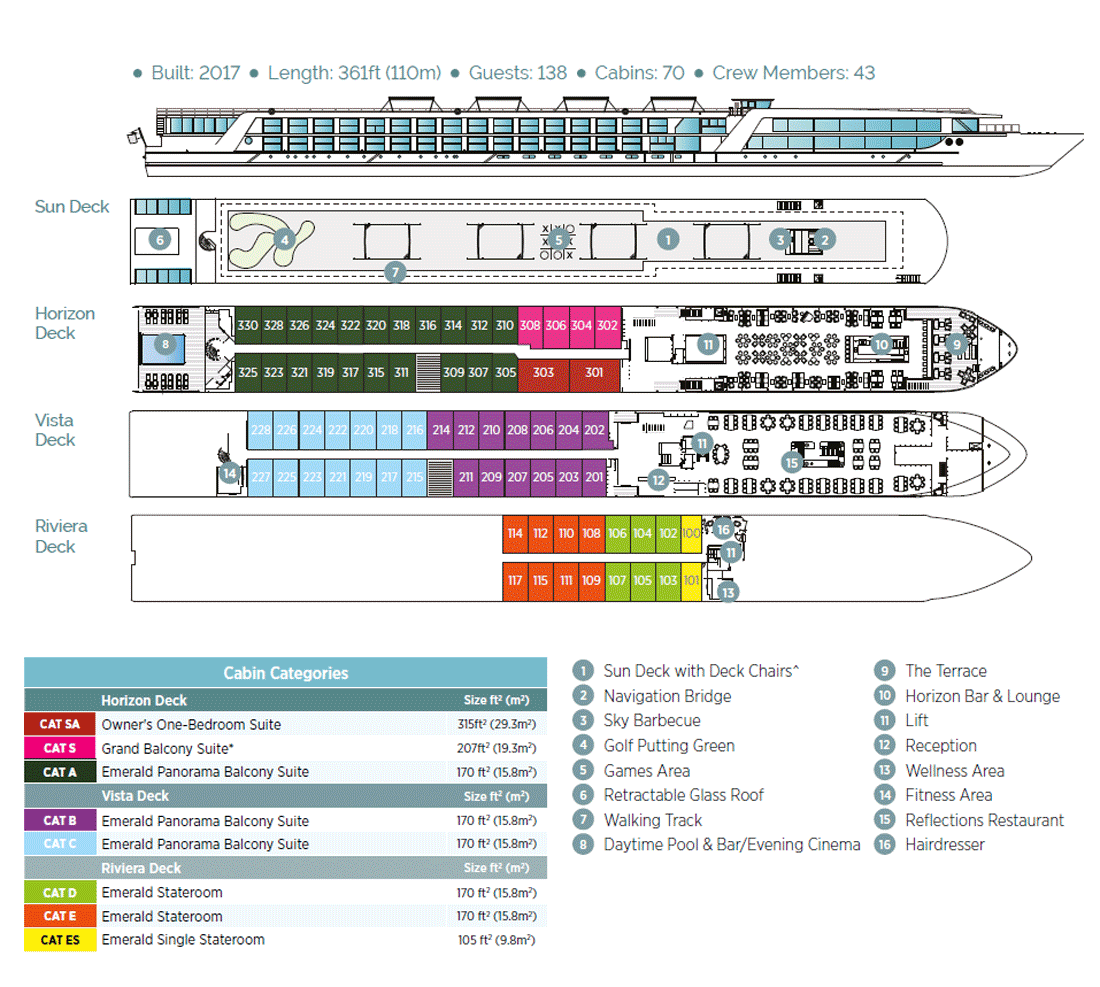 Emerald Liberté - Deck Plan