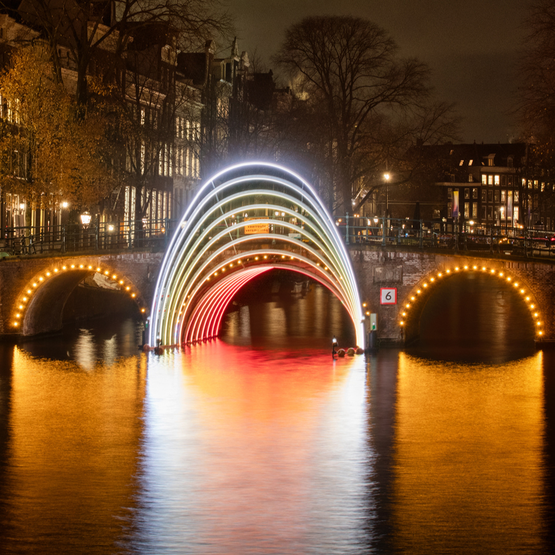 Explore Amsterdam’s stunning light festival on a Rhine river cruise